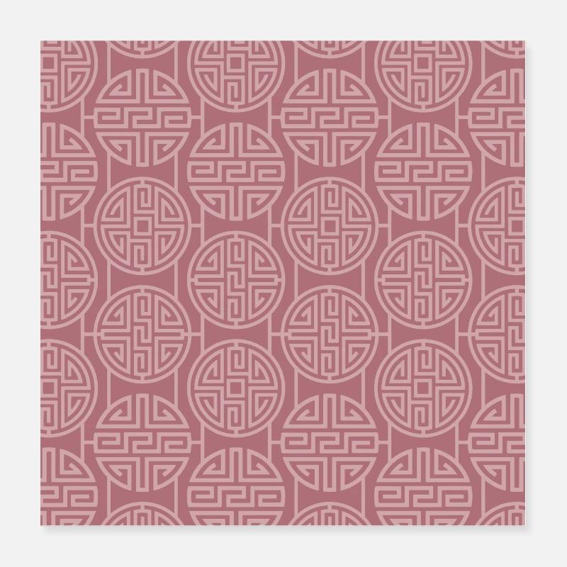 Chinesisches Muster Poster 40x40 cm