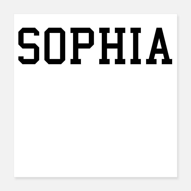 Sophia - Poster 40 x 40 cm - blanc