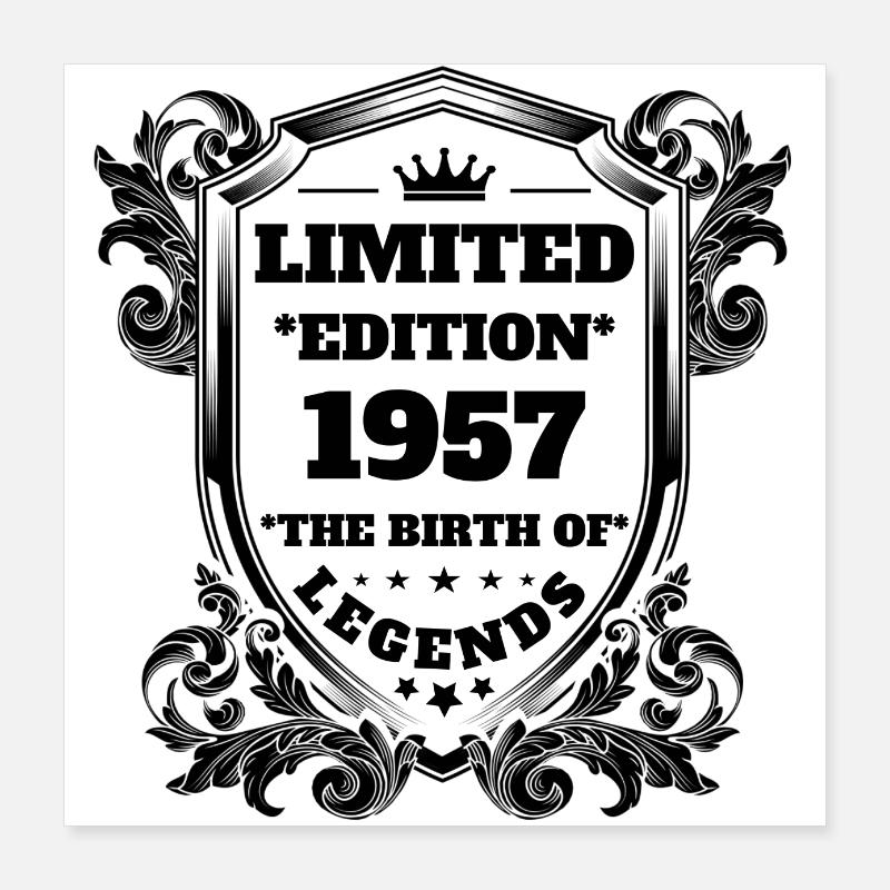 1957 Poster 16" x 16" (40x40 cm)