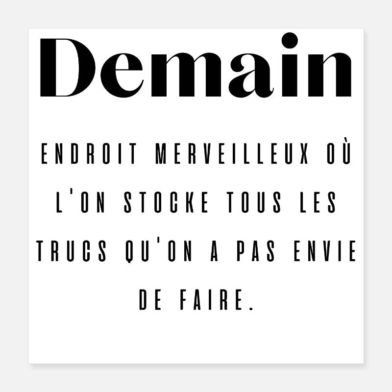 Morgen wunderbarer Ort Humor Poster 40x40 cm