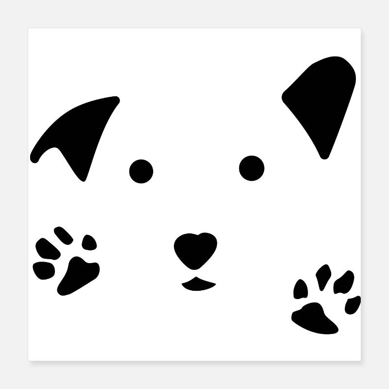 Hund Poster 40x40 cm