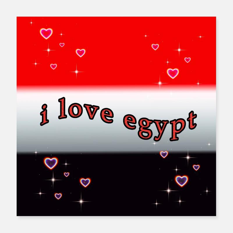 J’aime l’Egypte Poster 40 x 40 cm