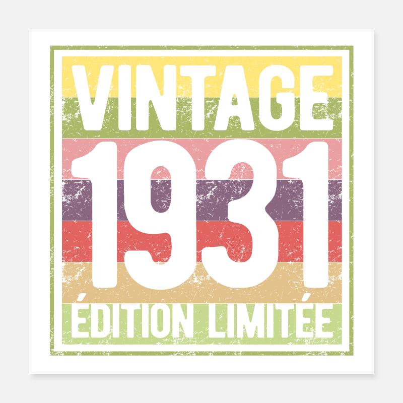 VINTAGE 1931 EDITION LIMITEE Poster 40 x 40 cm