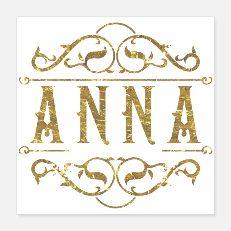 Anna gold Poster 40x40 cm
