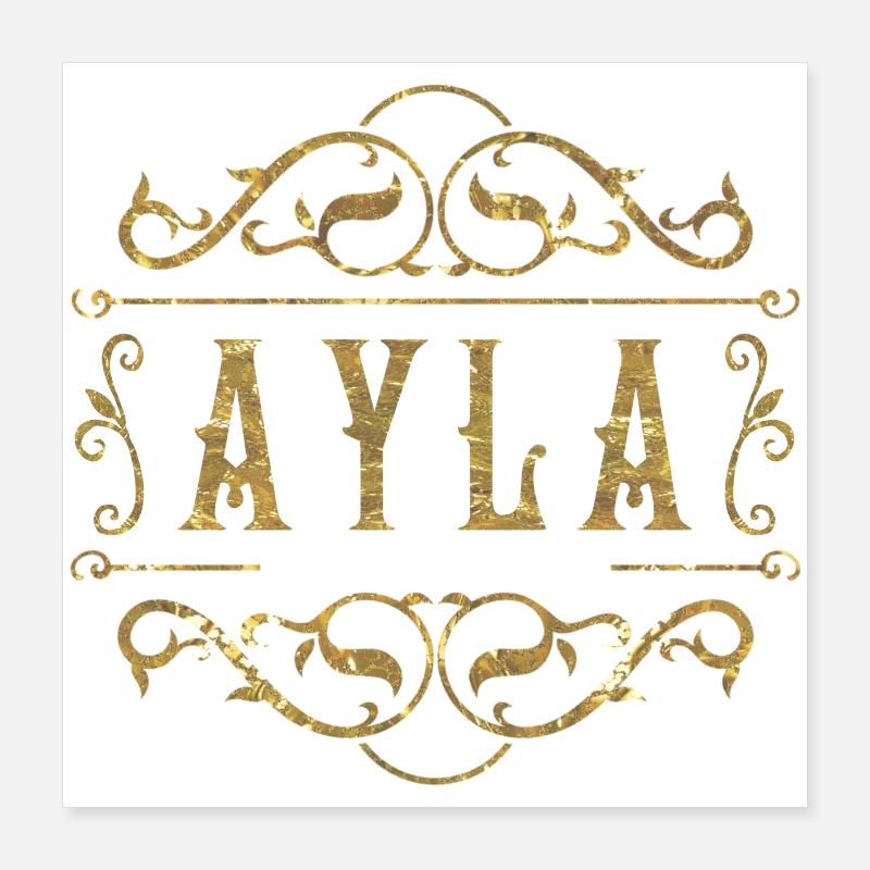 Ayla guld Poster 40x40 cm