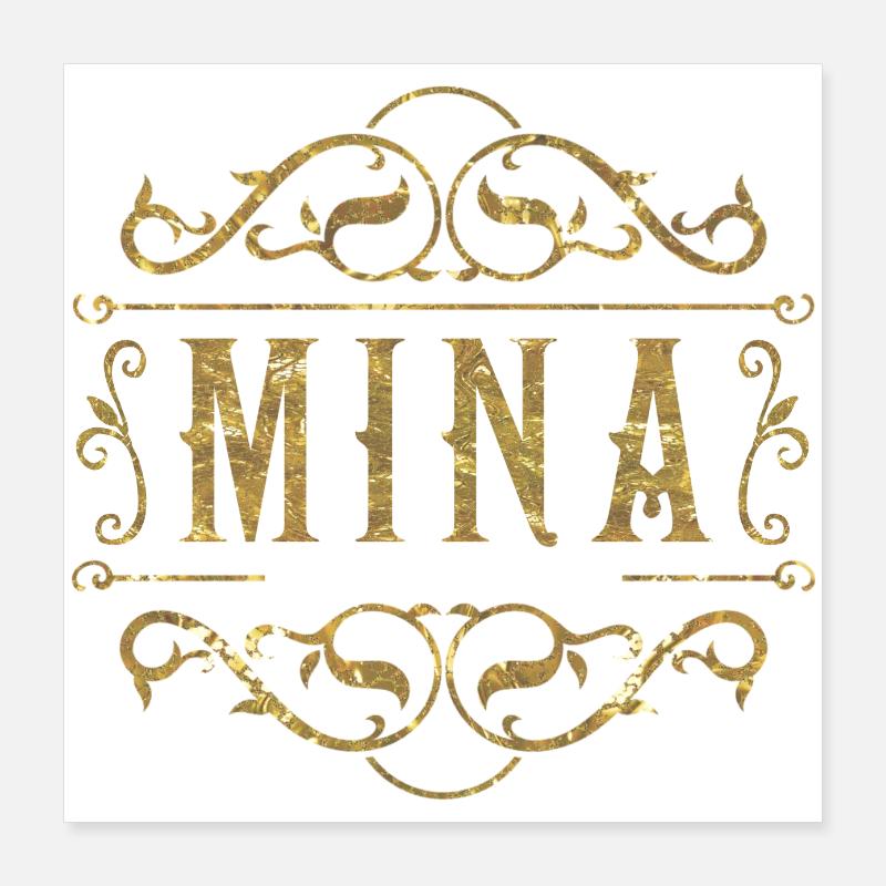 Mina gold Poster 16" x 16" (40x40 cm)