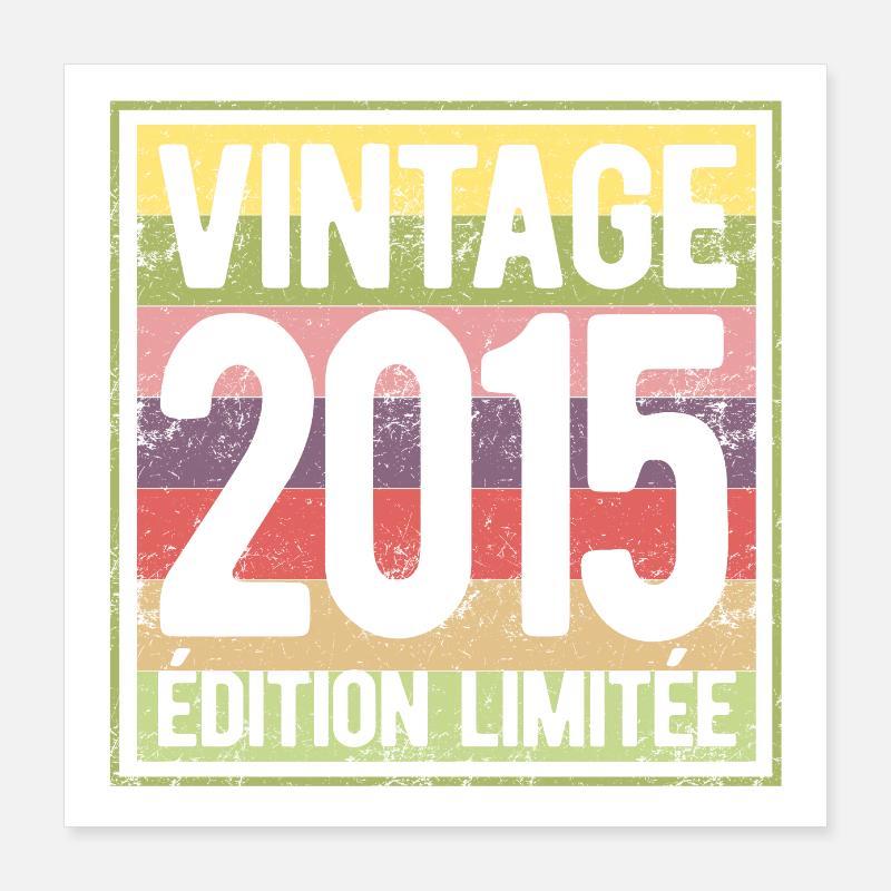 VINTAGE 2015 EDITION LIMITEE Poster 40 x 40 cm