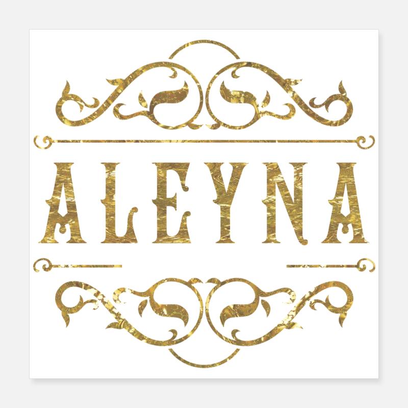 Aleyna gold Poster 16" x 16" (40x40 cm)