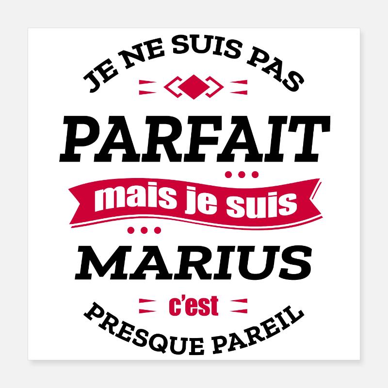 27 MARIUS BLMARIUS PARFAIT - PRENOM MARIUS Poster 40 x 40 cm