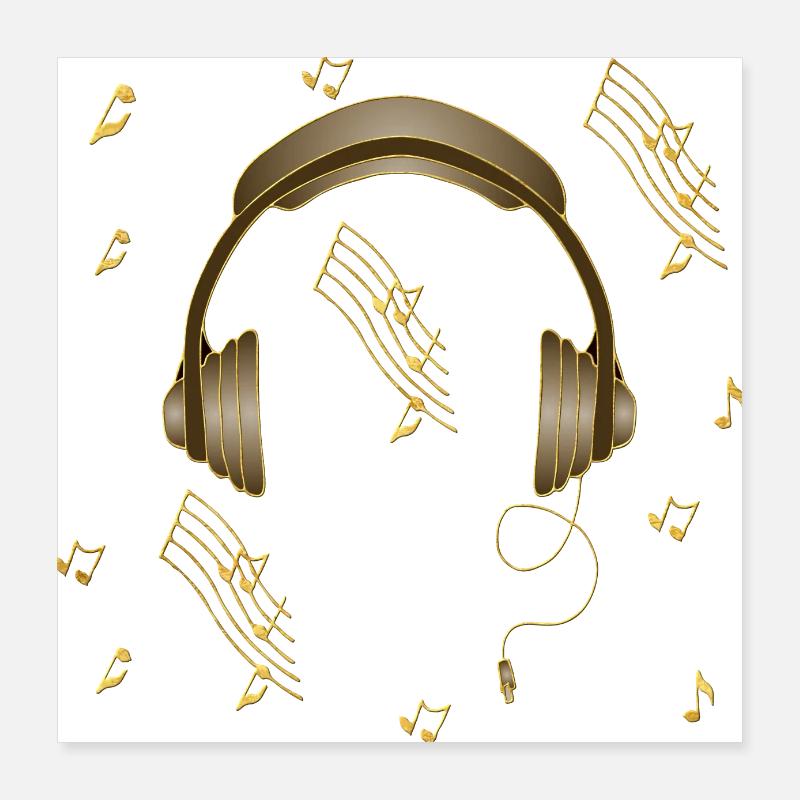 Écouteur Poster 40 x 40 cm