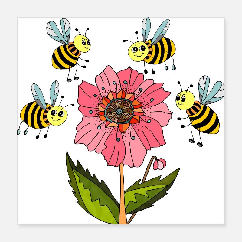 Insectes Poster 40 x 40 cm