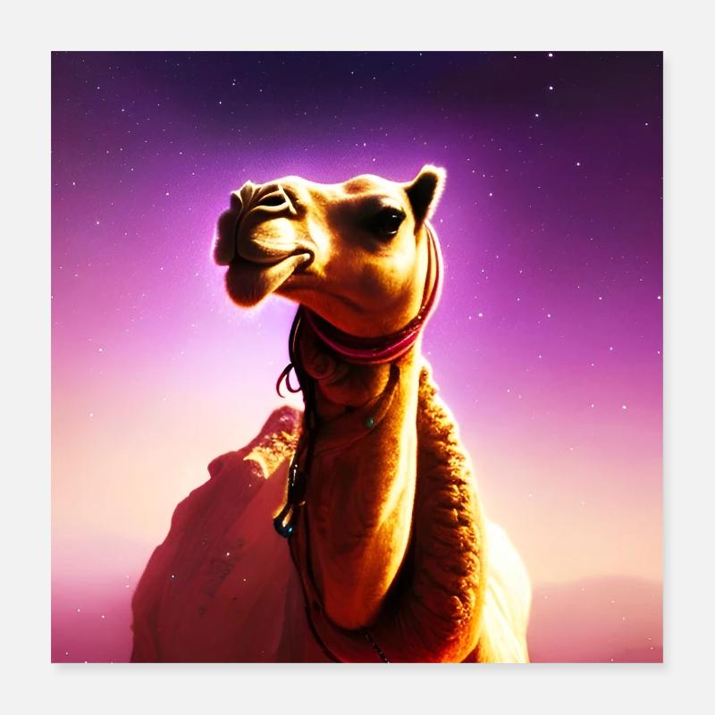 Dromedary Camel - Galaxy Space Poster 16" x 16" (40x40 cm)