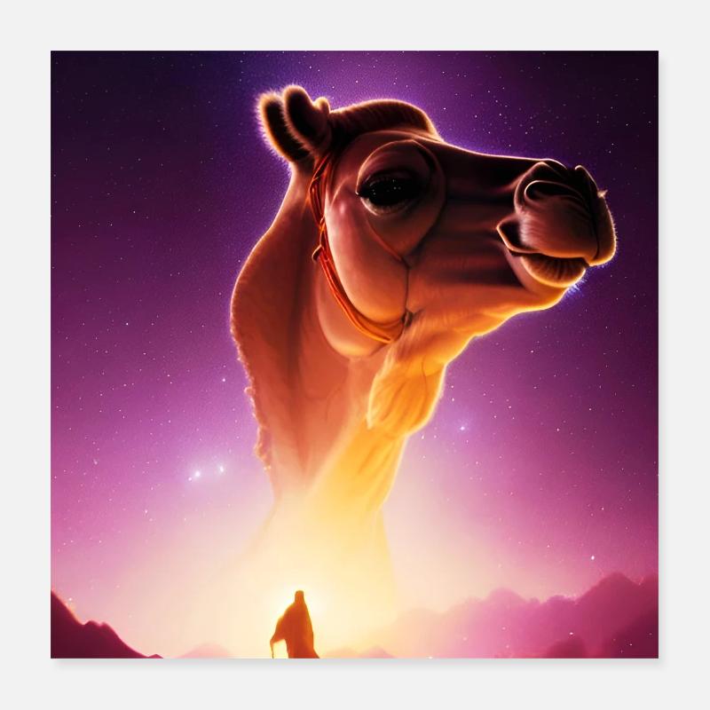 Dromedary Djinn Poster 16" x 16" (40x40 cm)