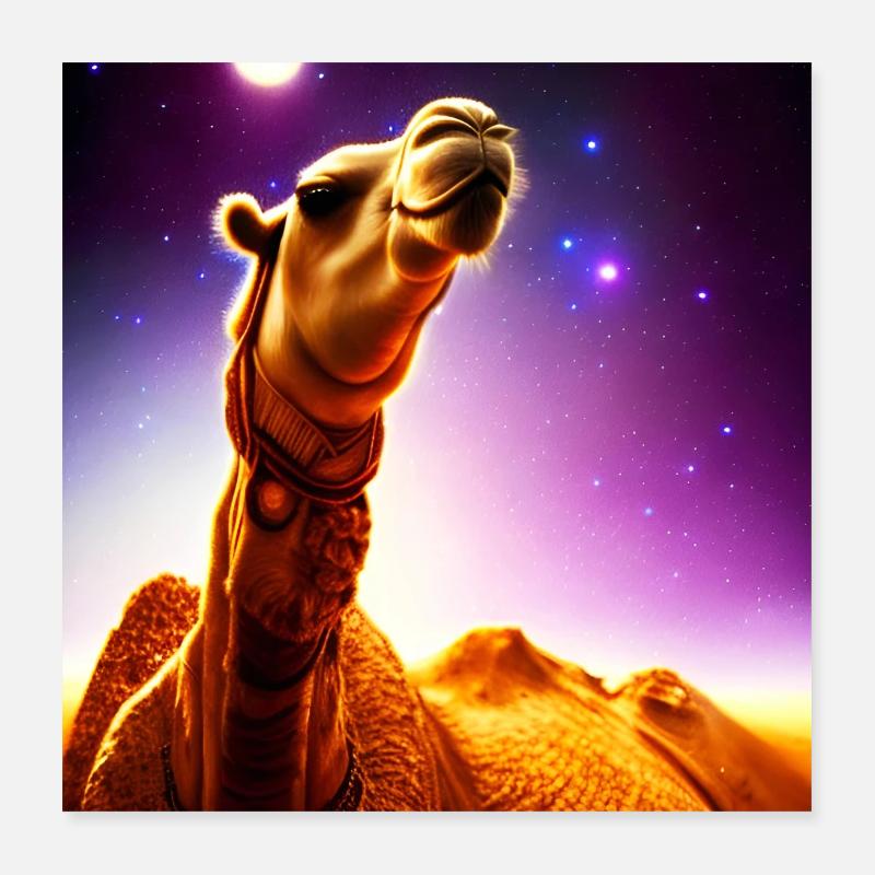 Dromedary Camel - Desert Ship Poster 16" x 16" (40x40 cm)