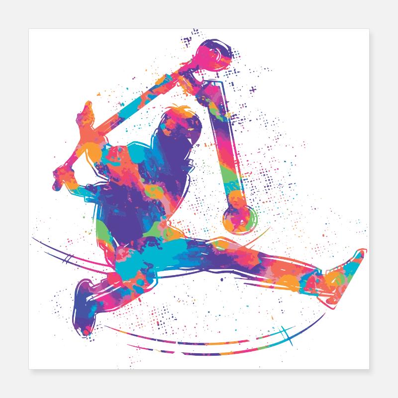 Stunt Scooter Poster 40x40 cm