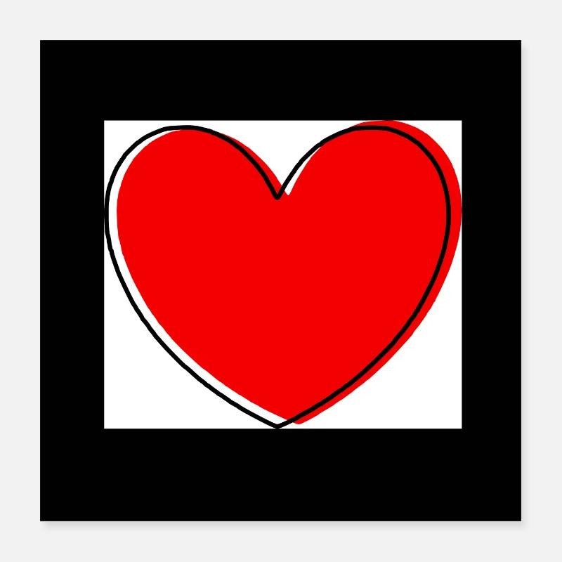 Cadeau Saint-Valentin Saint-Valentin Poster 40 x 40 cm