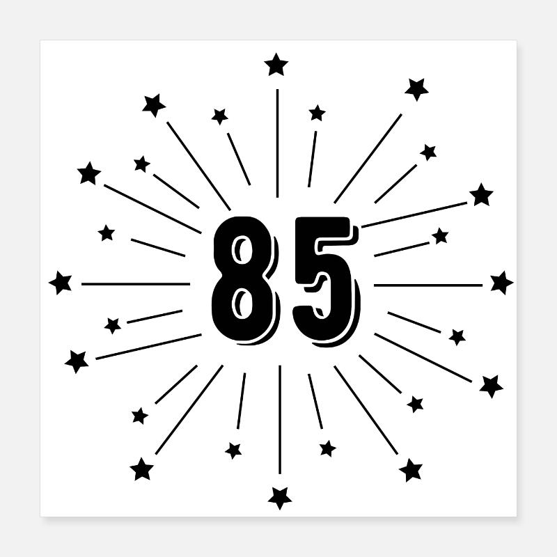 85e anniversaire étoilé - cadeau 85 ans Poster 40 x 40 cm