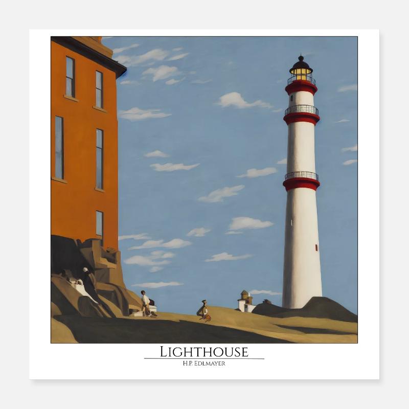 Lighthouse Poster 16" x 16" (40x40 cm)