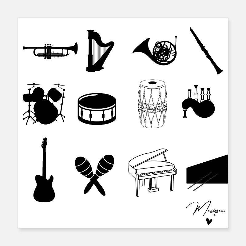musical instrument Poster 16" x 16" (40x40 cm)