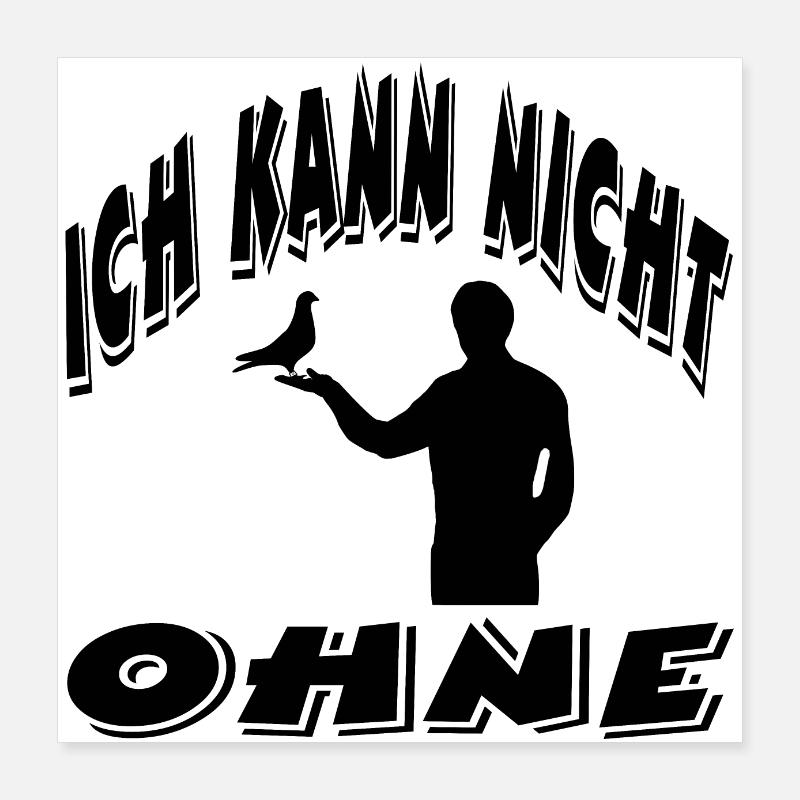 Tauben Poster 40x40 cm