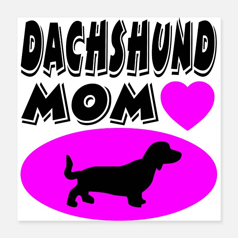 Teckel Poster 40 x 40 cm