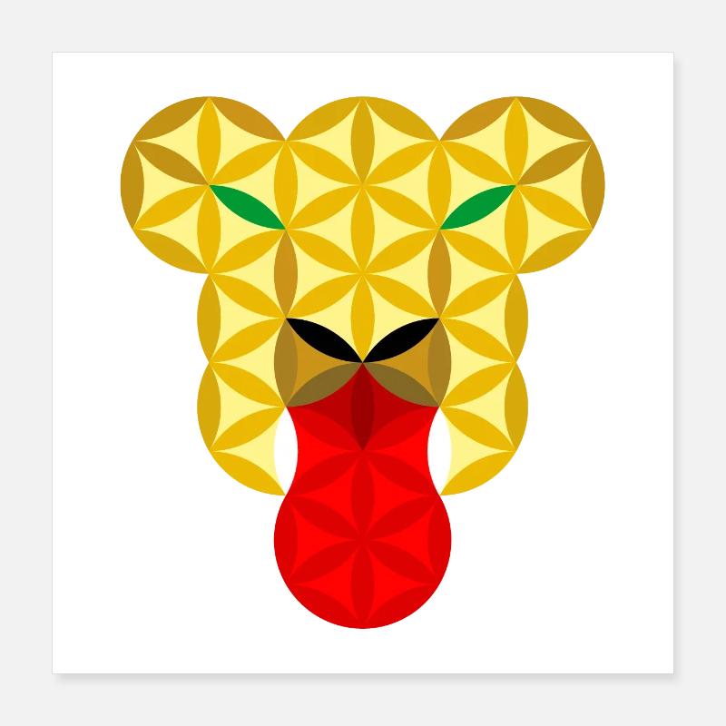Löwenjunges des Lebens - TC Poster 40x40 cm
