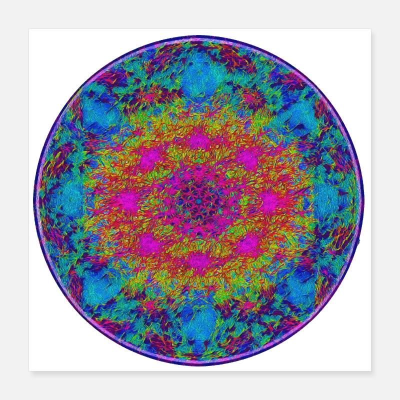 Mandala Mycelium Poster 16" x 16" (40x40 cm)