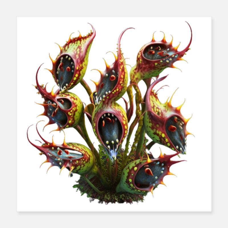 Planter des zombies à la chasse Poster 40 x 40 cm