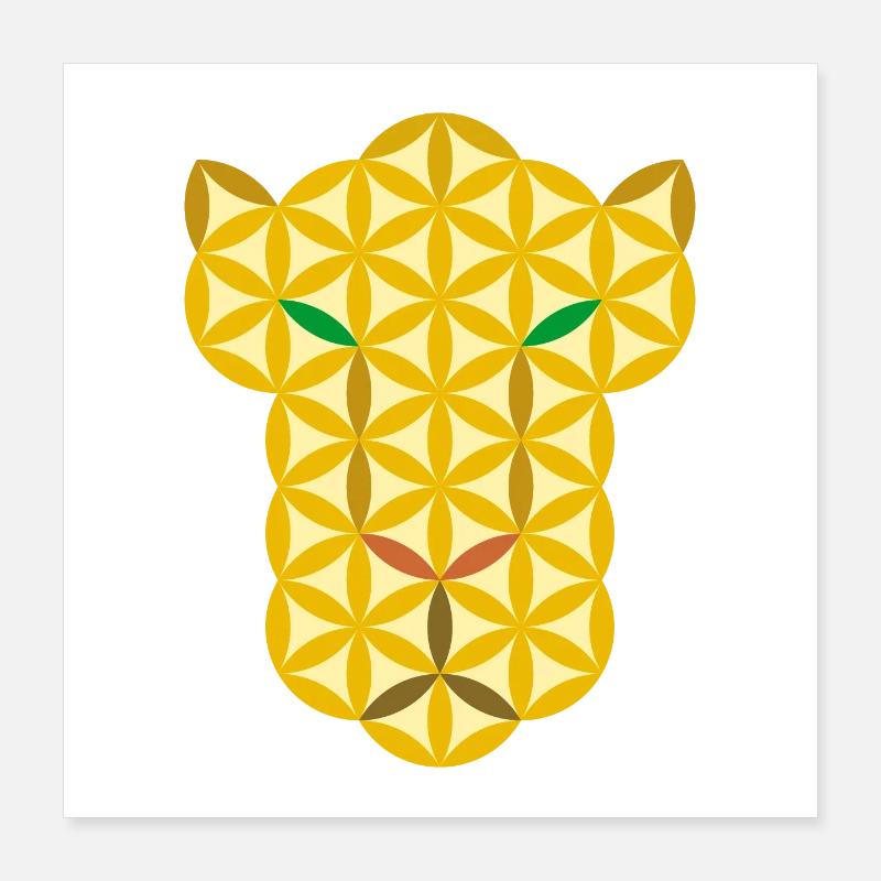 Großkatze des Lebens - Cl Poster 40x40 cm