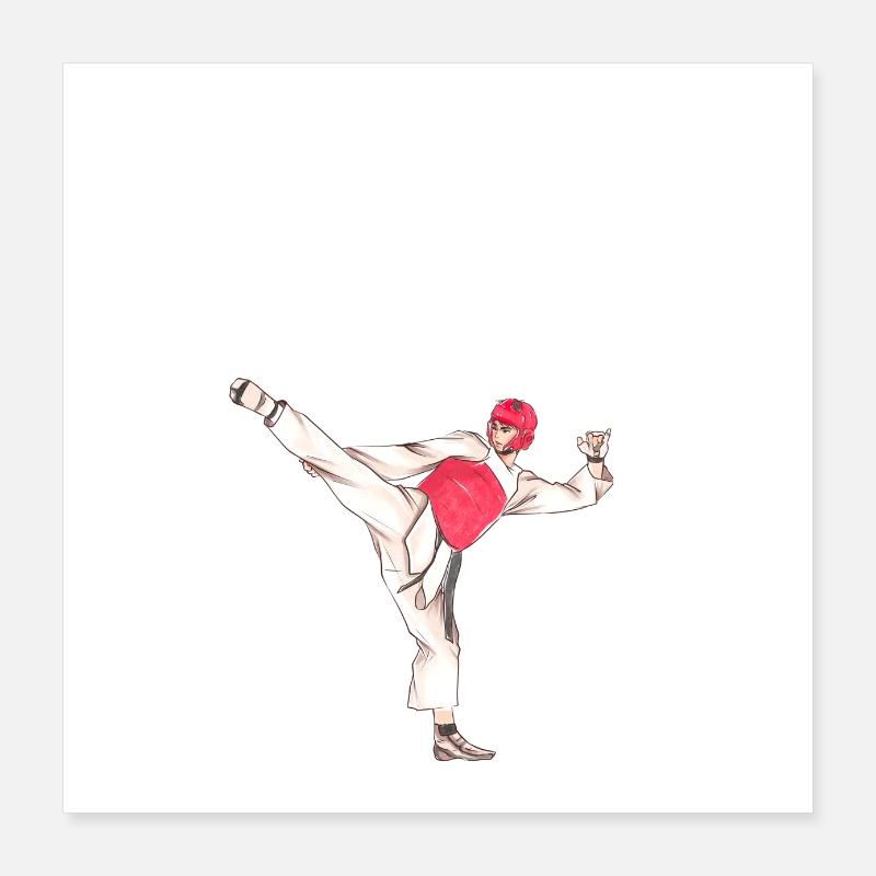 Taekwondo Poster 40x40 cm