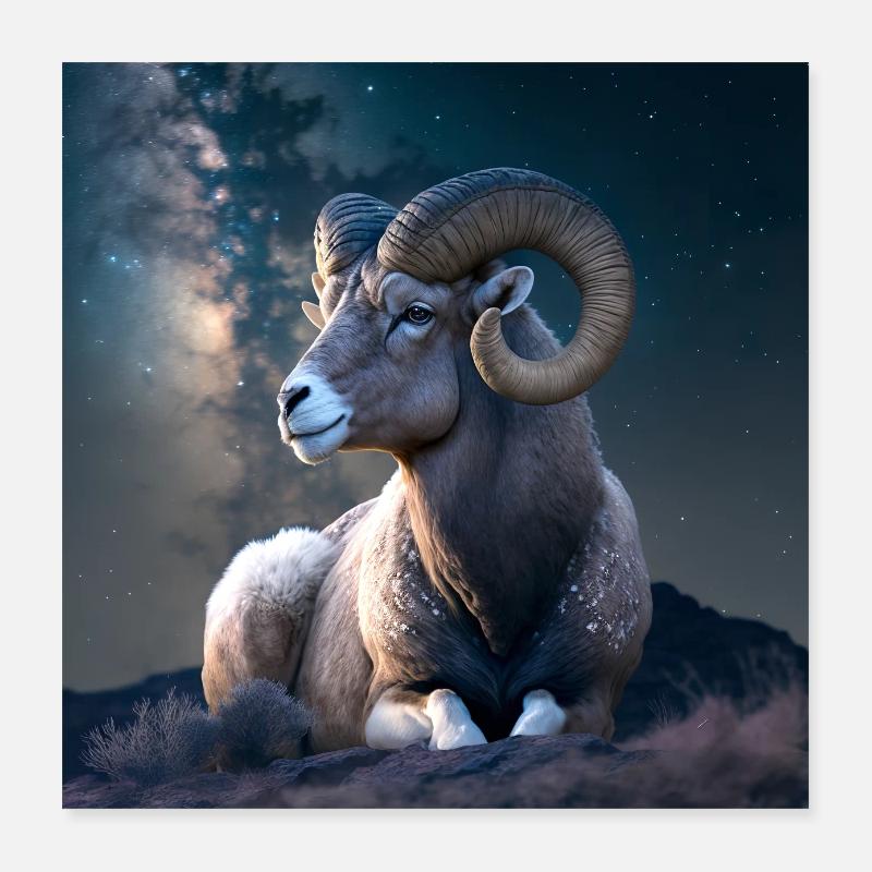 Ram from Space Poster Poster 40x40 cm