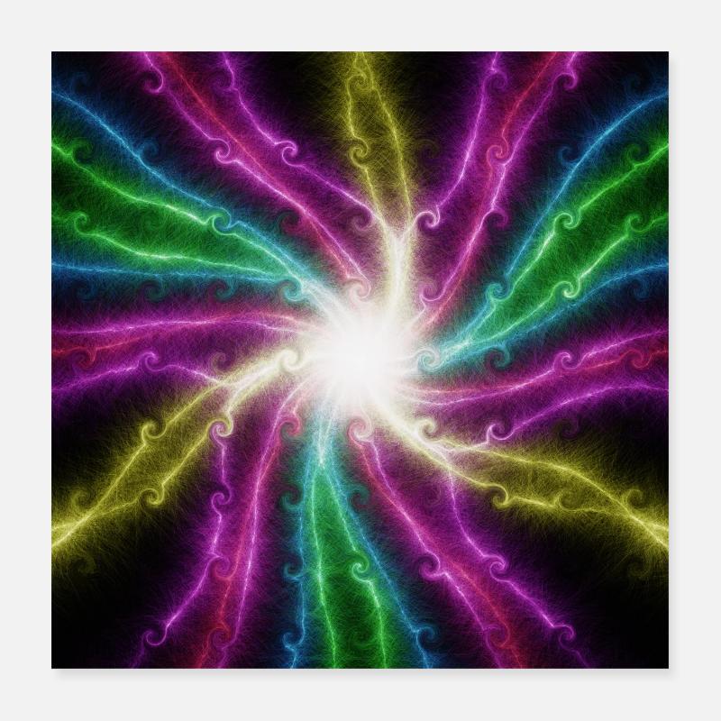 Mandala - Poster 40x40 cm - Weiß