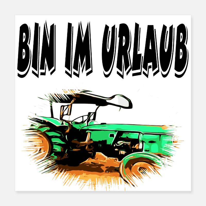 Traktor Poster 40x40 cm