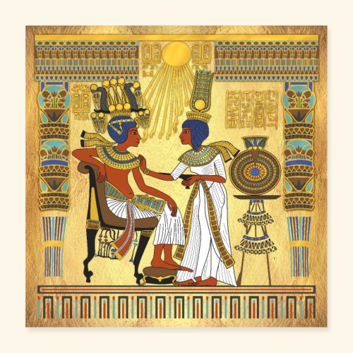 Trono de Tutankamón - Póster 40x40 cm