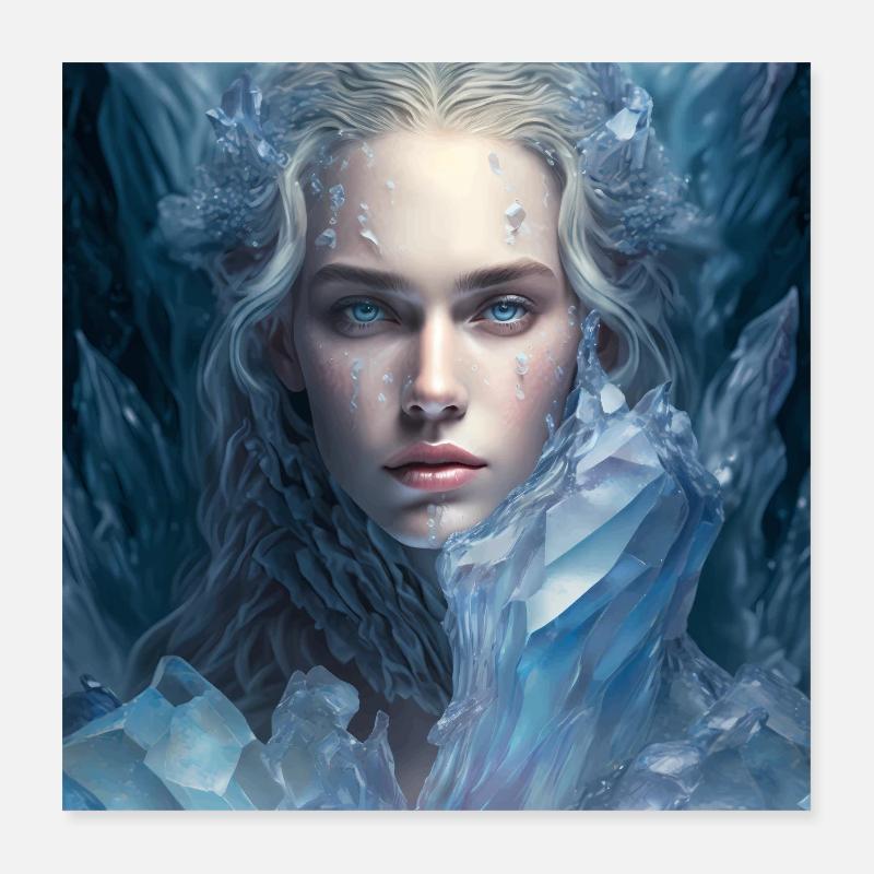Die Königin des Eises - Poster 16" x 16" (40x40 cm) - white