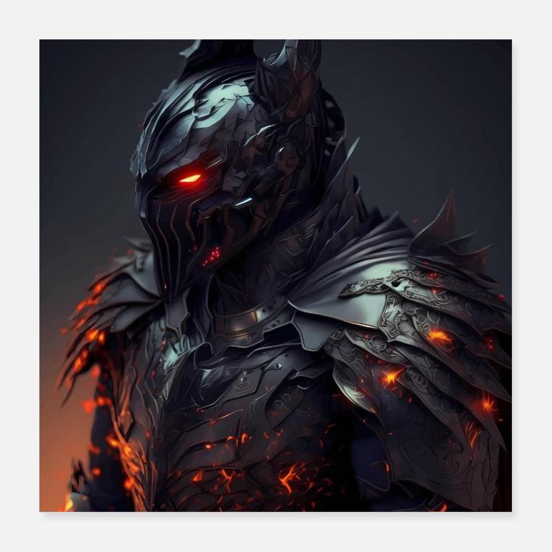 Dark Fantasy Knight Version 9 Poster 16" x 16" (40x40 cm)