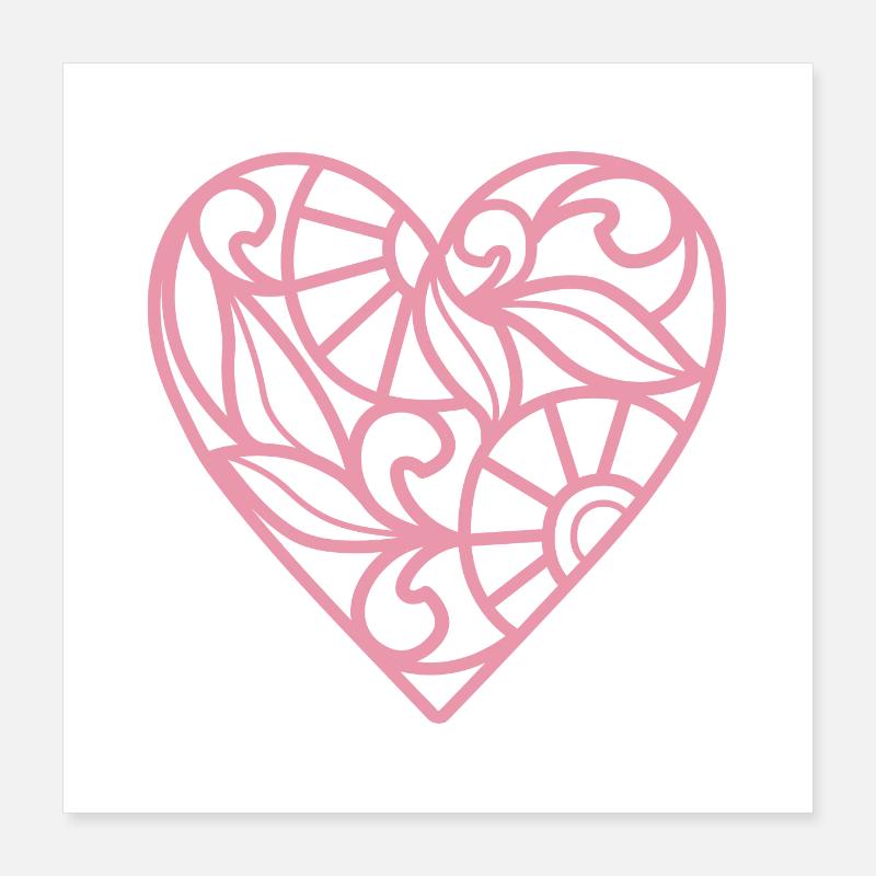 Herz Poster 40x40 cm