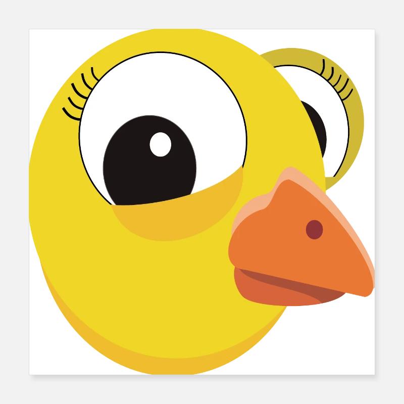 Cute Chick Head Easter Easter Carnival Funny Poster 16" x 16" (40x40 cm)