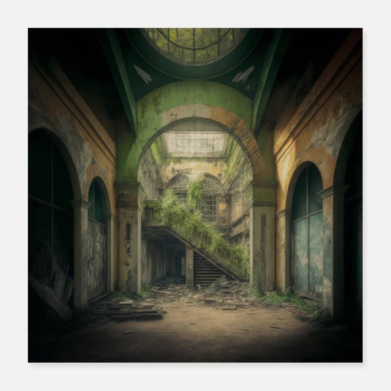 Lieu perdu du passé Poster 40 x 40 cm