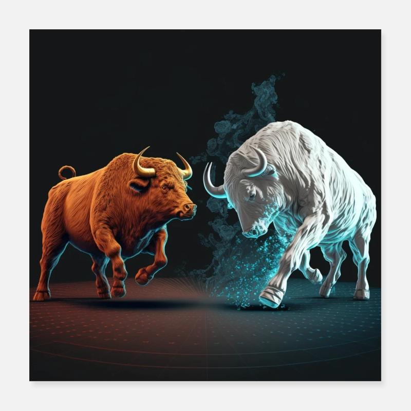 Bullrun: ein inspirierendes Poster| Geschenkidee Poster 40x40 cm
