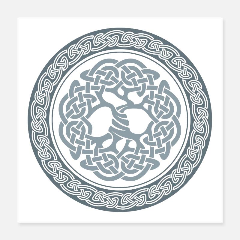 Baum im klassischen keltischen Stil, Ver. 2 Poster 40x40 cm