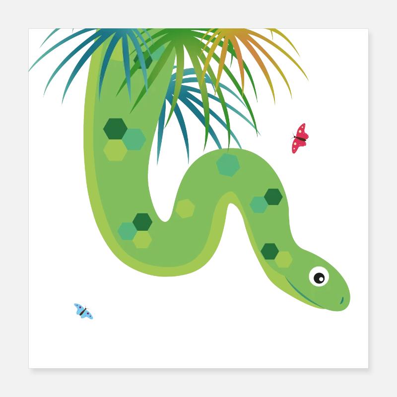 Schlange Poster 40x40 cm