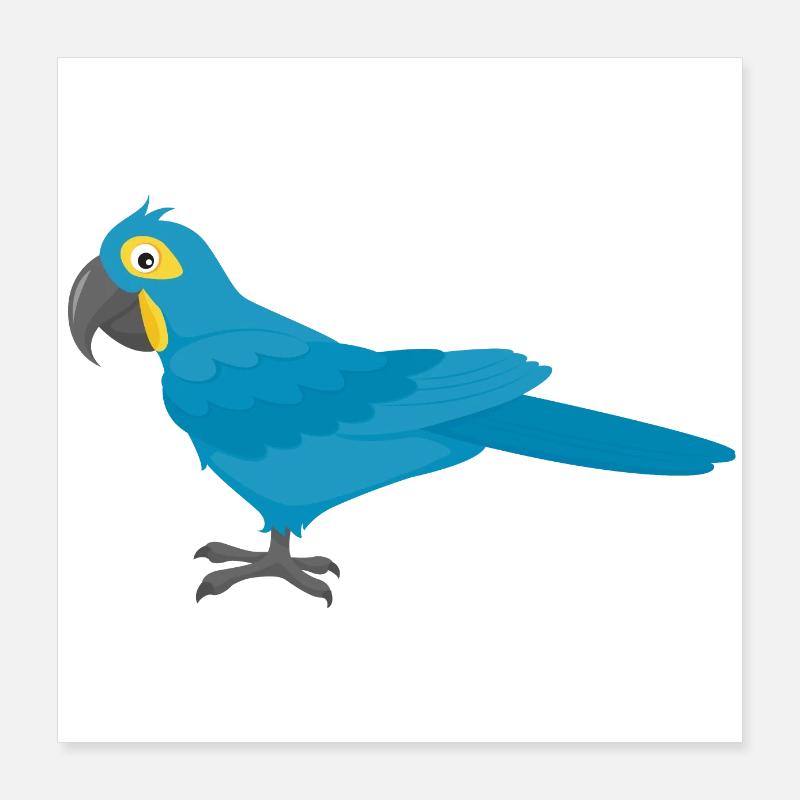Hyacinth Macaw Poster 16" x 16" (40x40 cm)