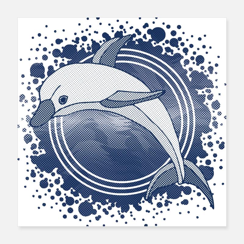 Dauphin Poster 40 x 40 cm