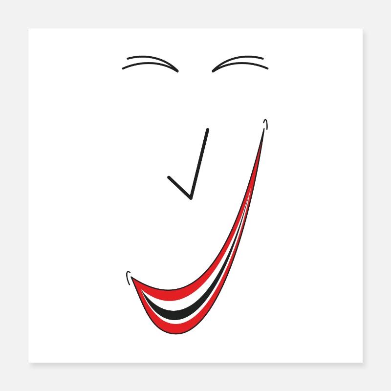 Fine smile B01. Poster 16" x 16" (40x40 cm)