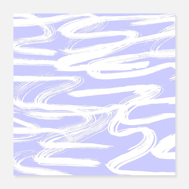 Pattern Abstract Figures Brushstroke Poster 16" x 16" (40x40 cm)