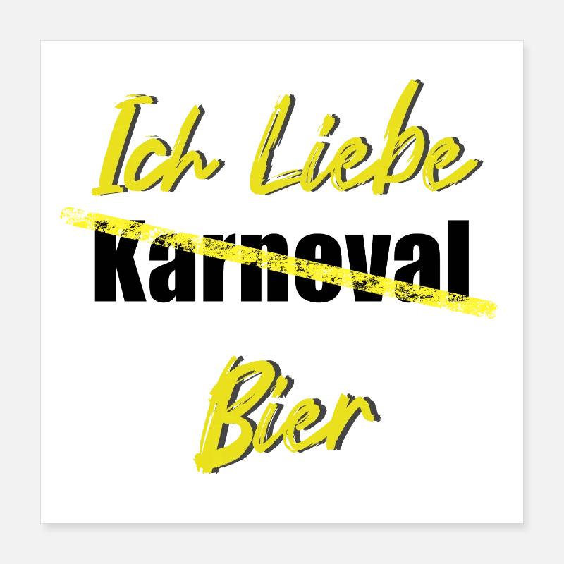 Ich liebe Bier Poster 40x40 cm