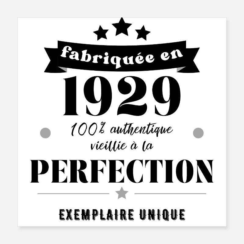 fabriquée en 1929 Poster 40 x 40 cm