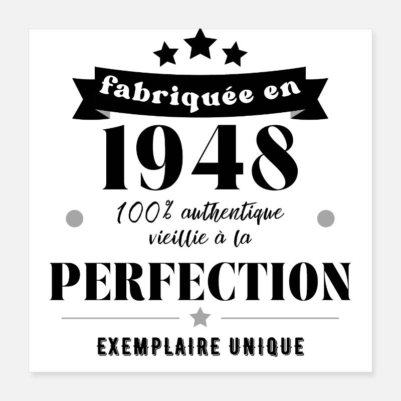 fabriquée en 1948 Poster 40 x 40 cm
