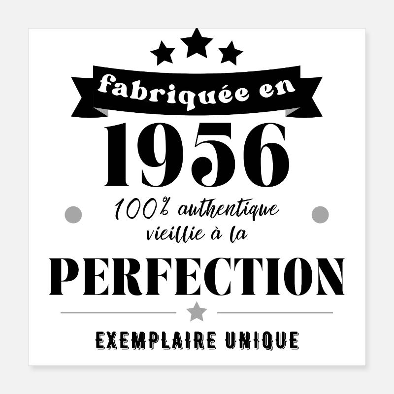 fabriquée en 1956 Poster 40 x 40 cm